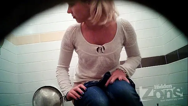 Big Successful voyeur video of the toilet. View from the two cameras best Movies