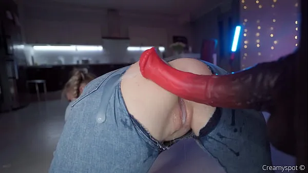 Big Big Ass Teen in Ripped Jeans Gets Multiply Loads from Northosaur Dildo best Movies